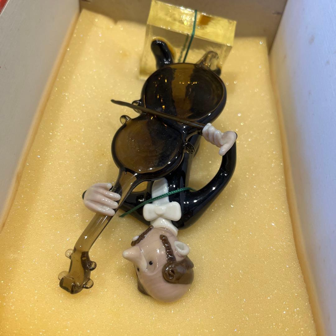 マ*ド様 希少　アンティーク　スワロフスキー　ボヘミアングラス　オーケストラ　置