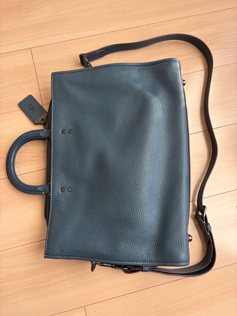 コーチ　11104 ローグブリーフ　グラブタンペブルレーザー　デニム(青系)