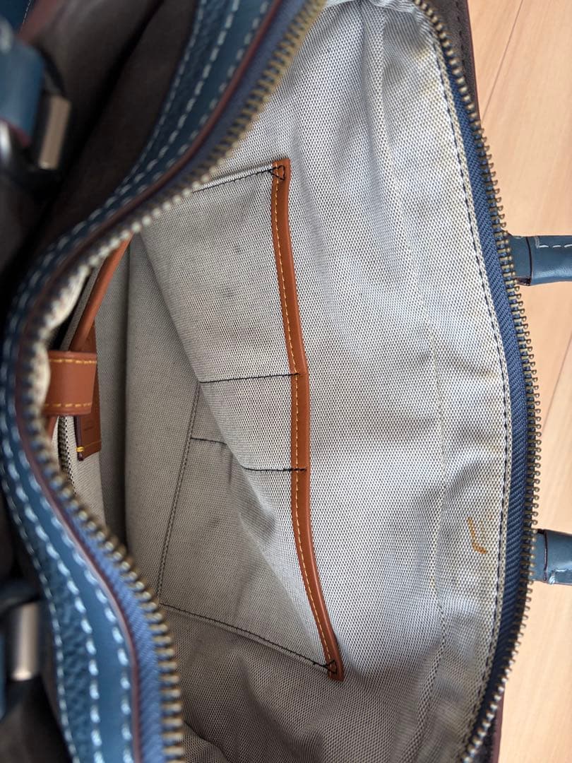 コーチ　11104 ローグブリーフ　グラブタンペブルレーザー　デニム(青系)