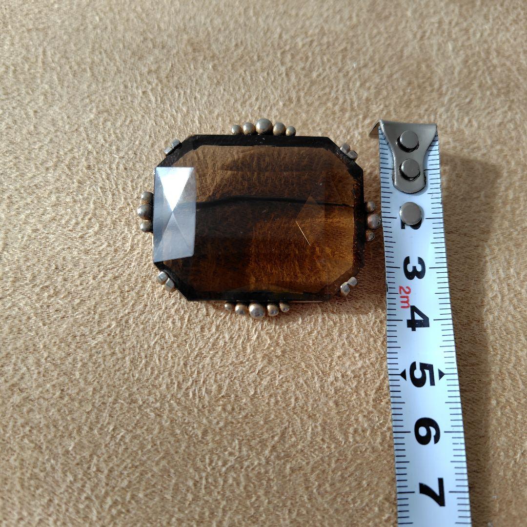 ヴィンテージ　カットガラス　ブローチ　②
