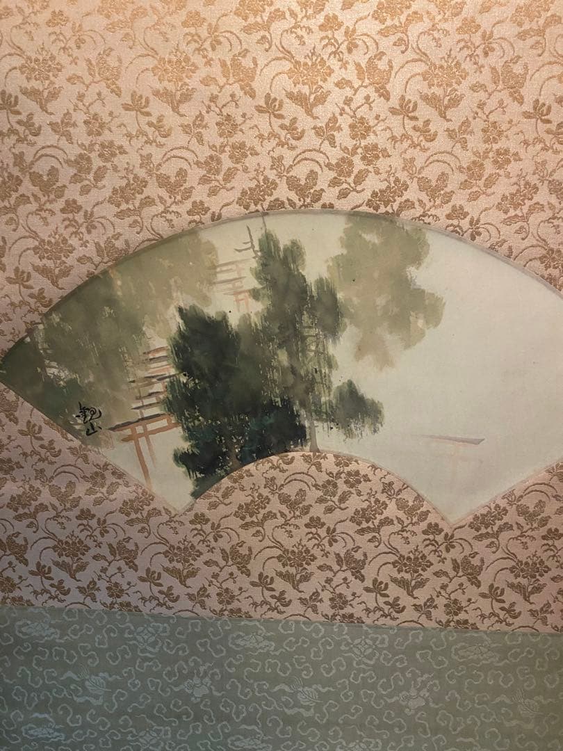 [傑作・真作]　下村観山　伏見稲荷　日本画　掛軸　京都　神社　縁起　絵画