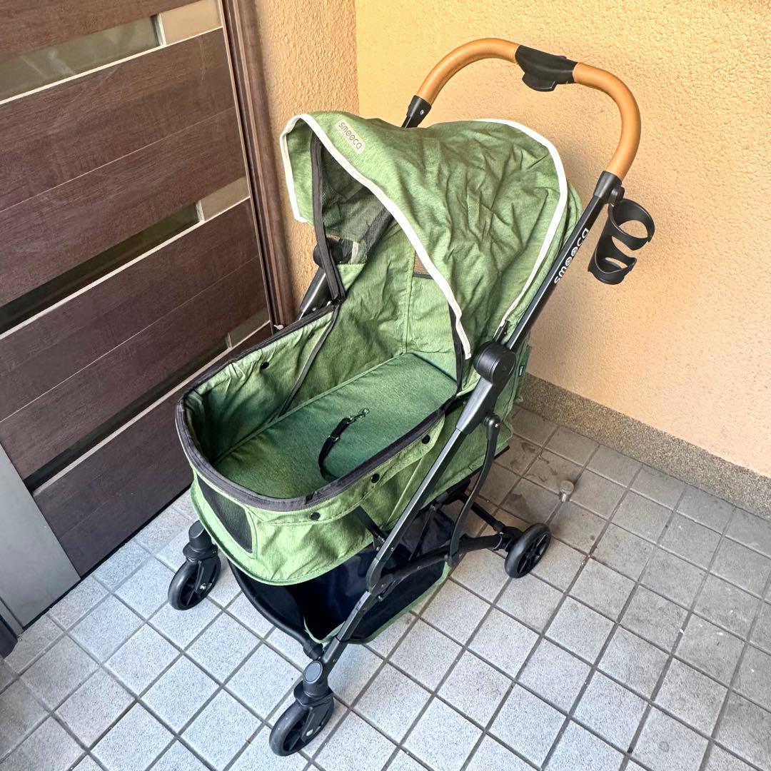 ペットパラダイス smooca ペットカート ナチュラルグリーン