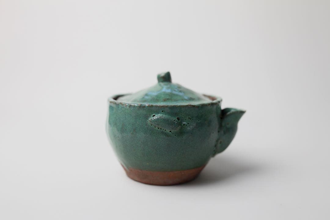 時代煎茶器 宝瓶 宝塚焼 萩焼 煎茶碗 茶盆 セット