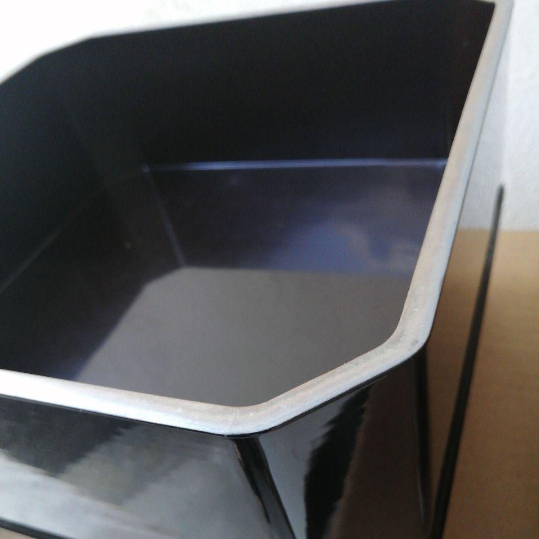 骨董　大縁高重箱　脚付　週か　蓋二枚　木製　漆器　漆　木箱