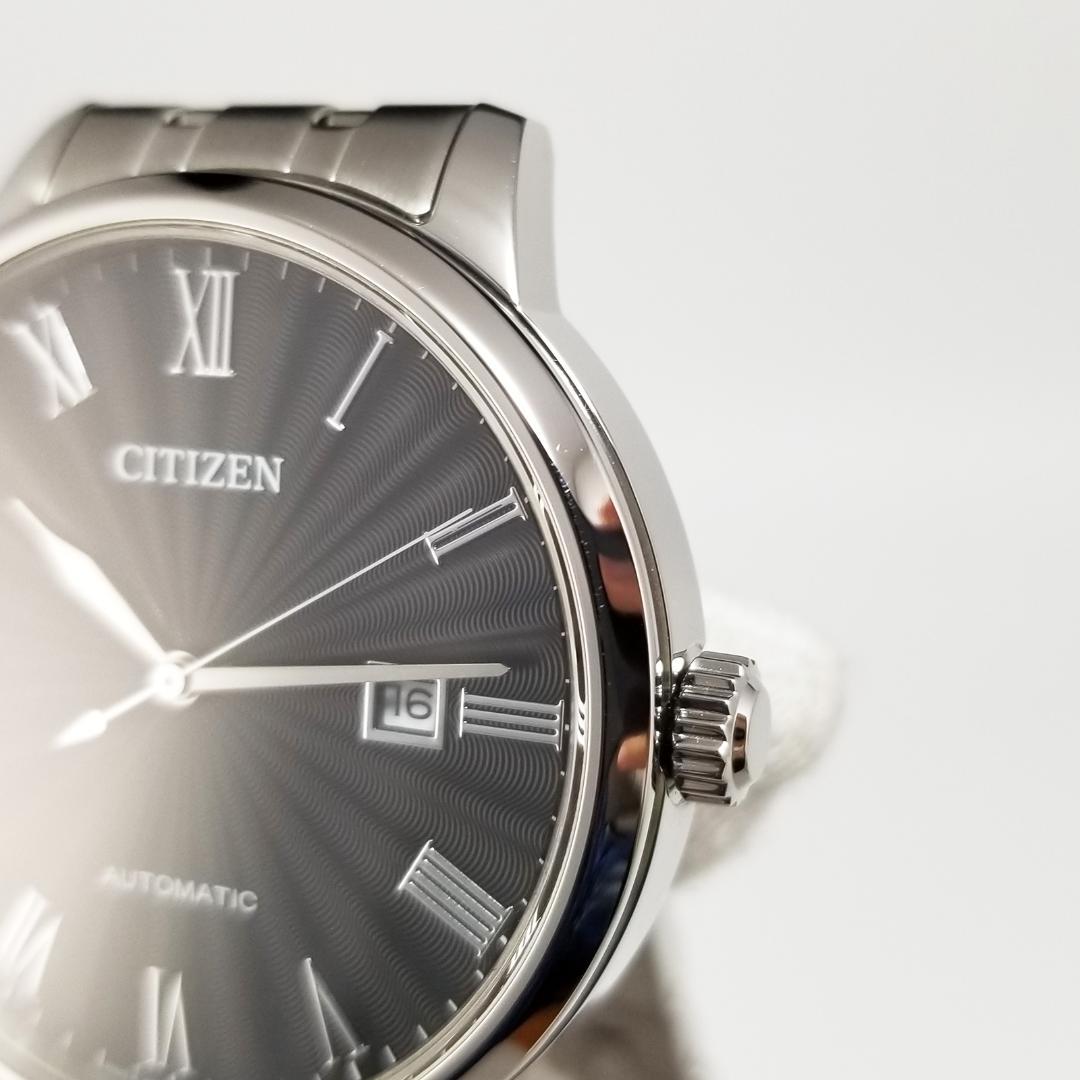 極美品 シチズン 自動巻 8210-S099935 ブラック文字盤 裏スケ