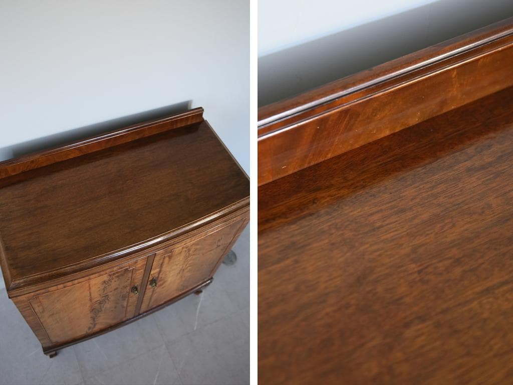 英国アンティーク木製ミュージックキャビネット/レコード収納/チェスト(91-15