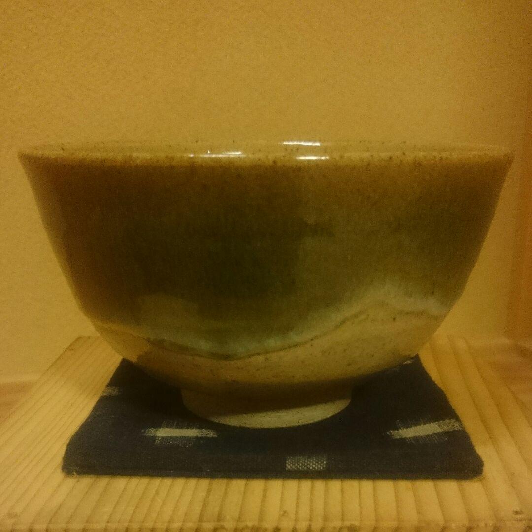 骨董 「名品」ウラン釉 上神焼 (希少作:茶碗)