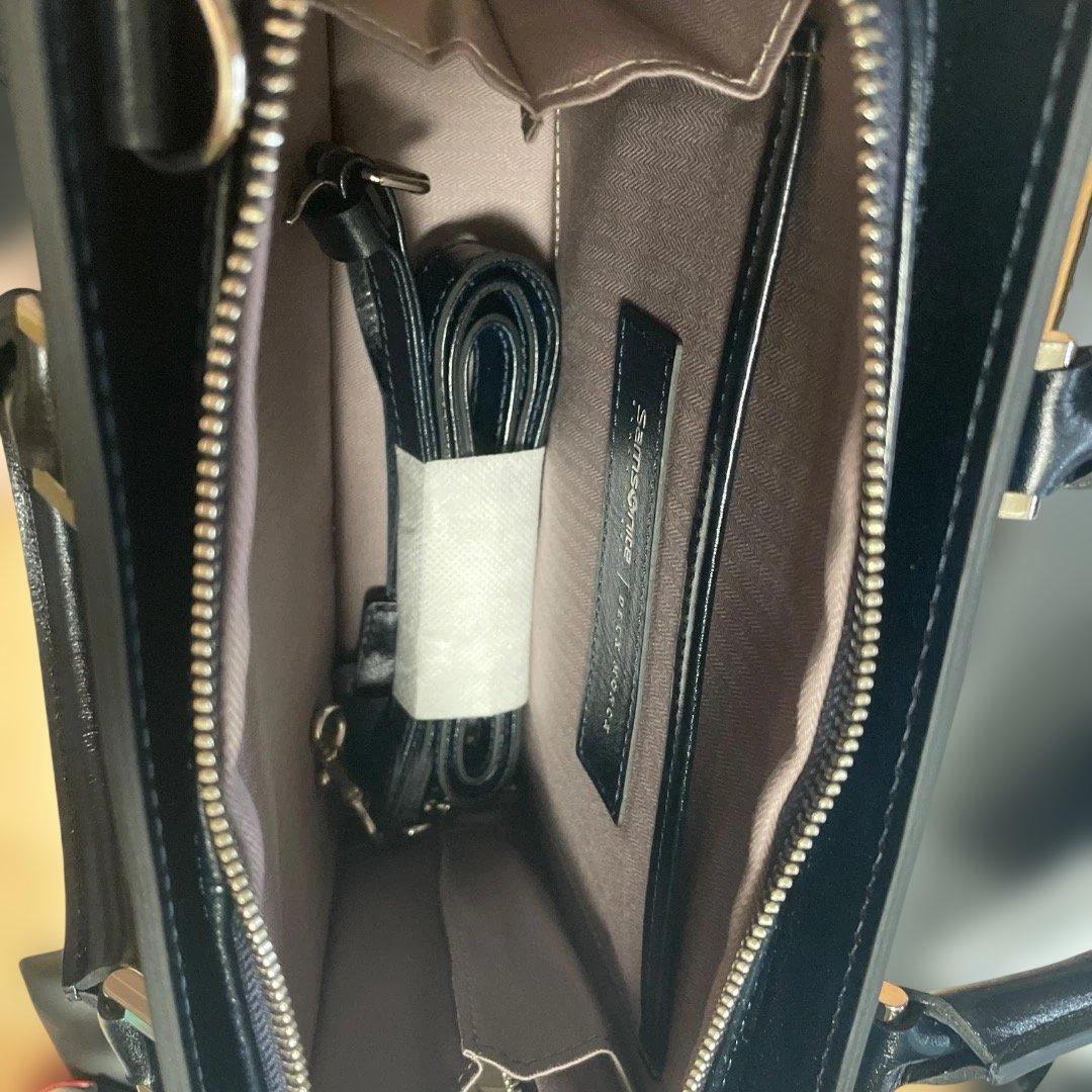 サムソナイト ブラックレーベル サヴィル ミニスクエアバッグ