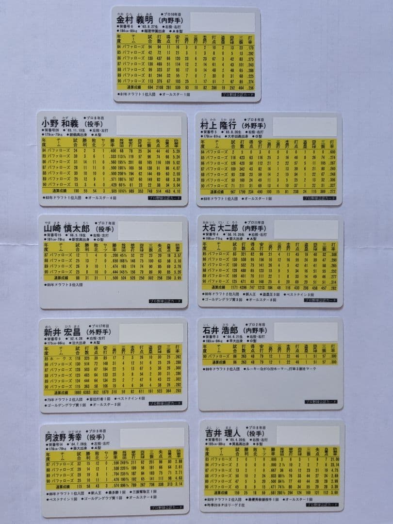 近鉄バファローズ　トレカ　カード　Qカード　プロ野球