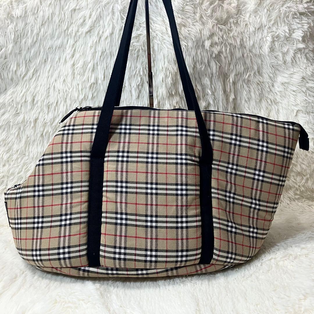 希少✨美品✨ バーバリー ペットキャリーバッグ クッション性 ノバチェック