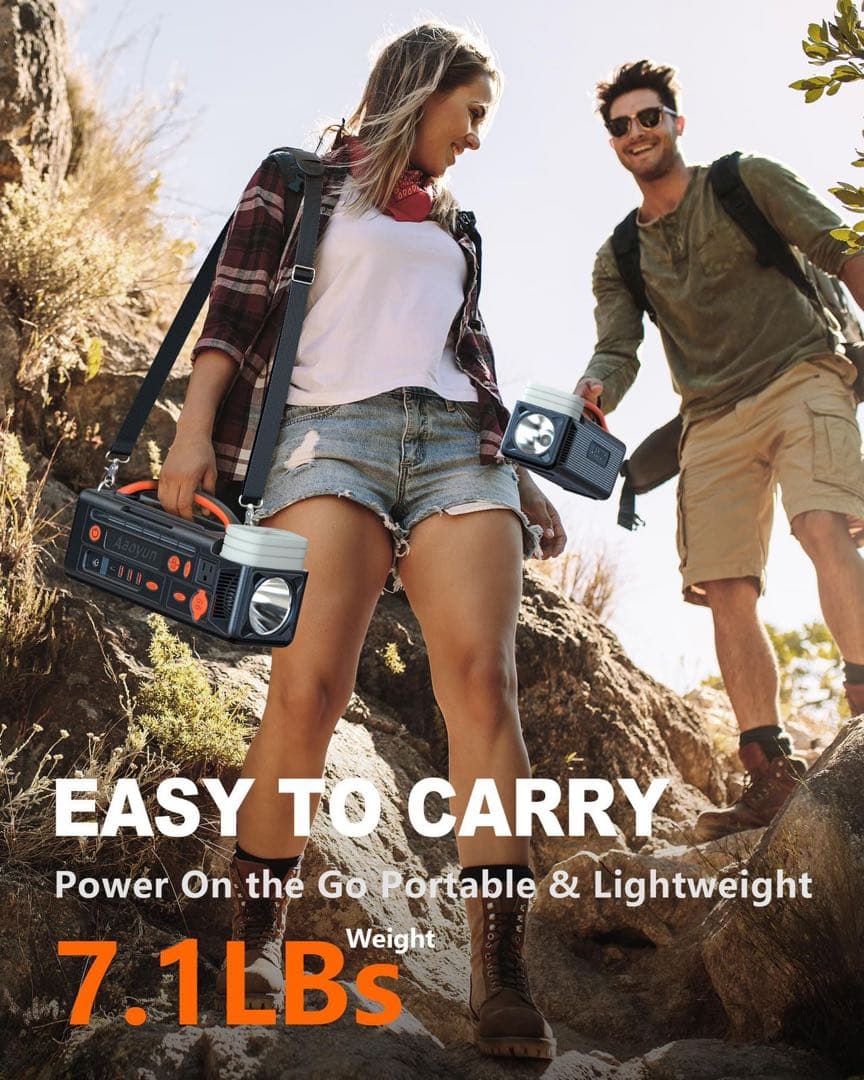 米国南部スタイル 高機能ライト付きポータブル電源 <売り切れ間近>