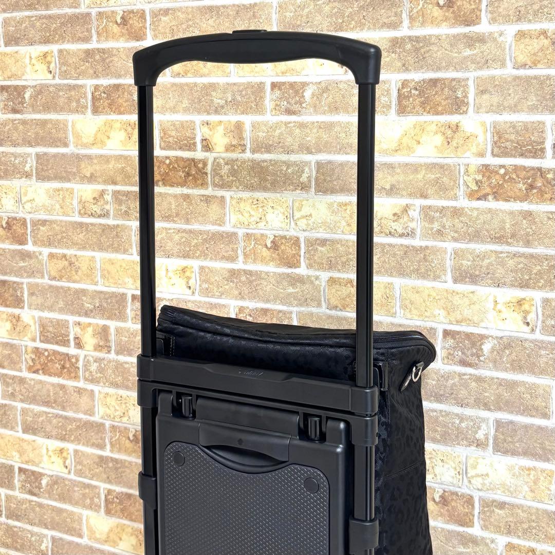 【未使用】 SWANY スワニー キャリーバッグ 4輪 レオパード 座面付き