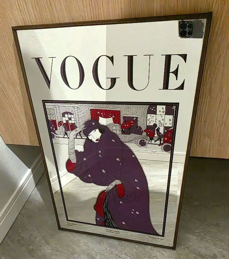 ヴィンテージ VOGUE ヴォーグ パブミラー 鏡 アート ビンテージ