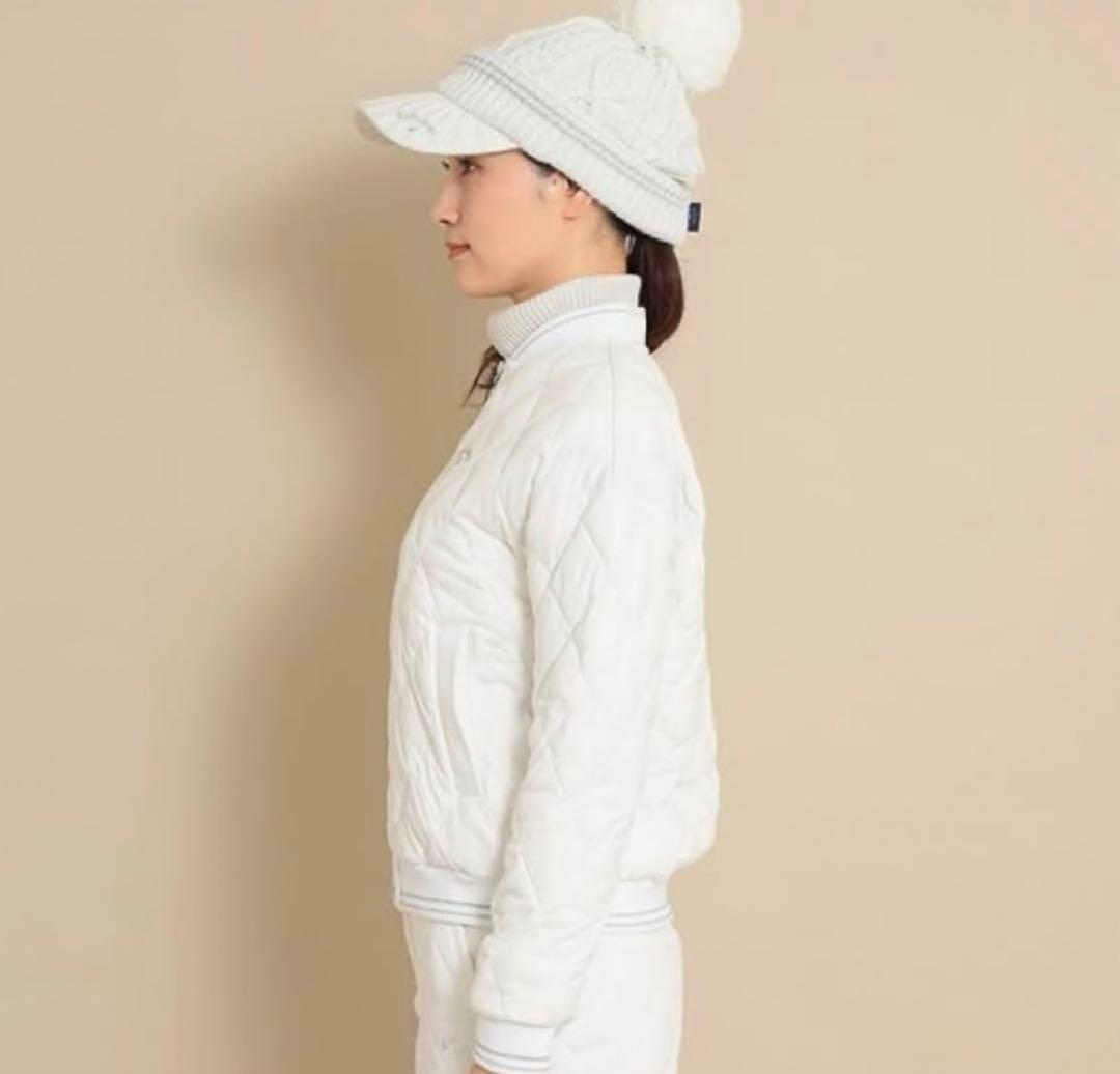 新品　キャロウェイ　スターストレッチ　フルジップ中綿ブルゾン ：Sサイズ：白