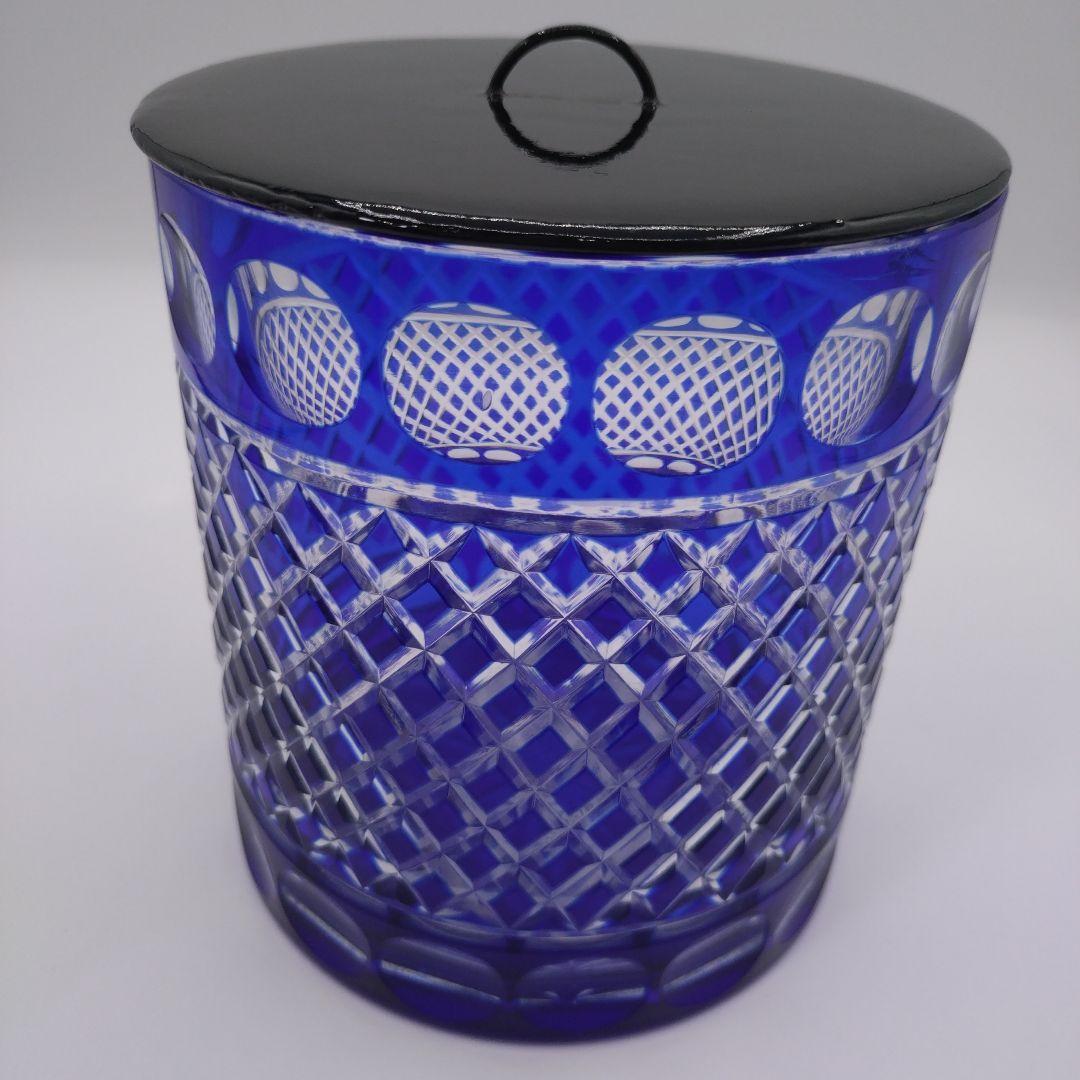 江戸切子　水指　茶道具　伝統工芸品　ガラス