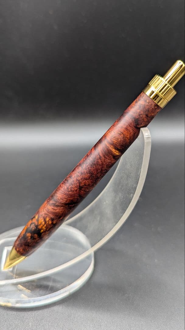 450ペン工房翌檜　極上　ココボロ　瘤杢　木軸シャーペン　ボールペン