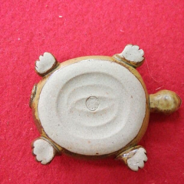 茶道具　織部亀香合