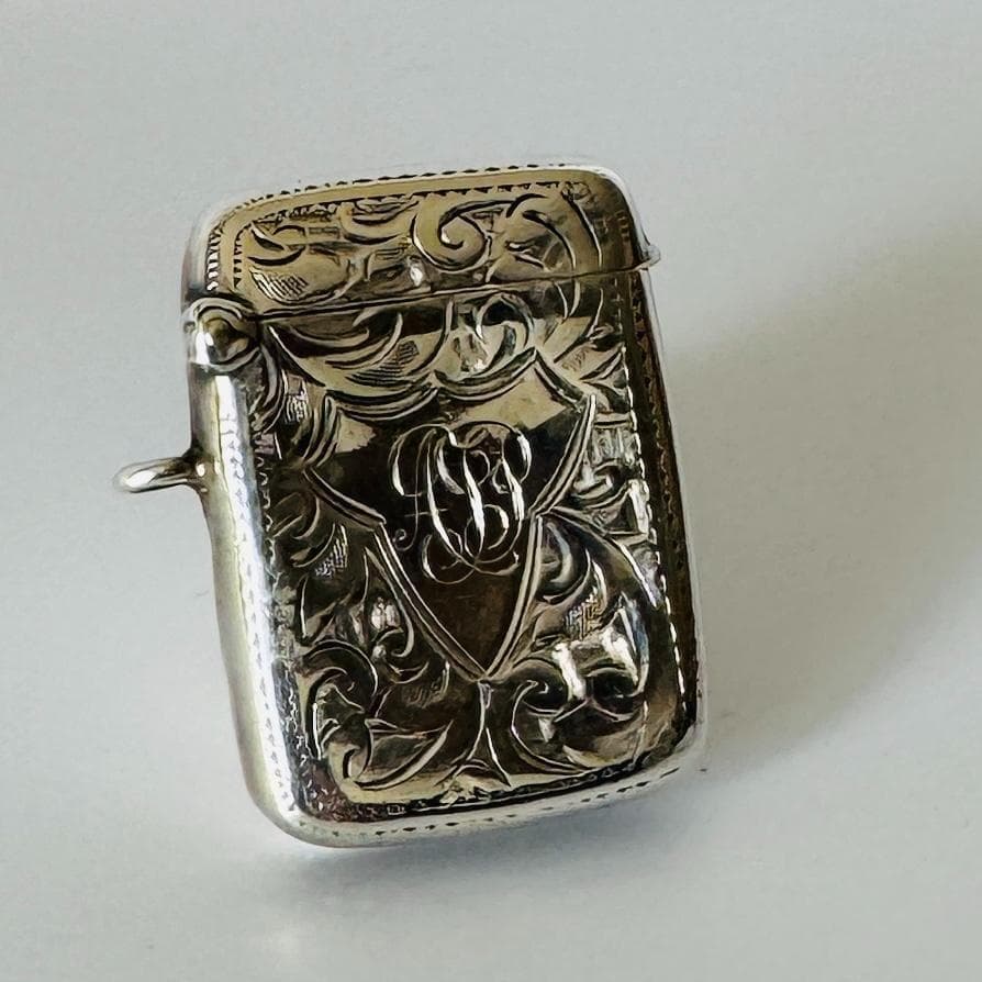 ★1910年代 英国 ★アンティーク 純銀製 マッチケース イギリス 925