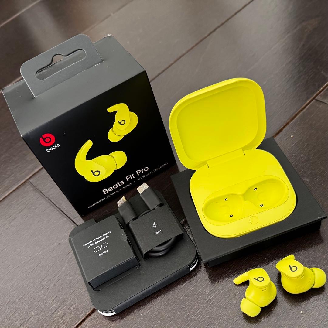 [美品]Beats Fit Pro ワイヤレスイヤホン イエロー