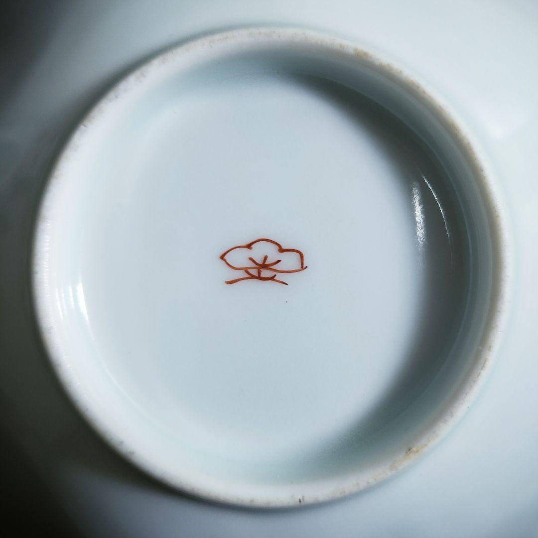 花形皿　変形皿　鳳凰　桐文様　古伊万里　柿右衛門様式　梅花　桜　窯印　明治　ロ号