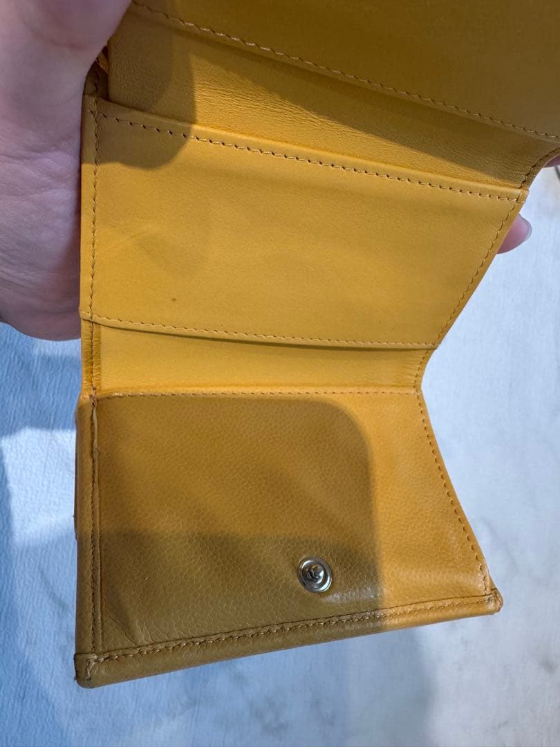 テ*ド様 CHANEL 三つ折り財布 イエロー キルティング