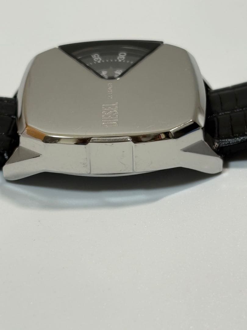 【美品】DIESEL ディーゼル D.V.A DZ-2153 革ベルトブラック