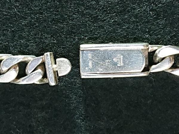 超レア廃盤品GUCCI 喜平 フラットリンクチェーン ブレスレットシルバー
