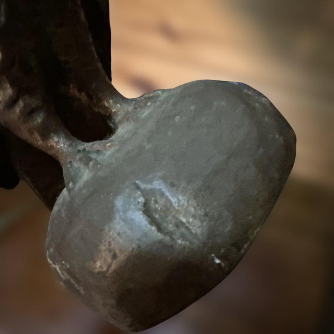 ヴィンテージ　木製 鳥の彫刻 ダークブラウン