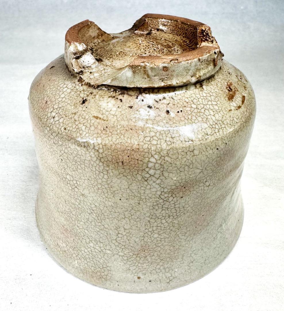 江戸時代 御本立鶴文割高台茶碗 茶器 箱付 骨董 古美術 文化財 WWTT030