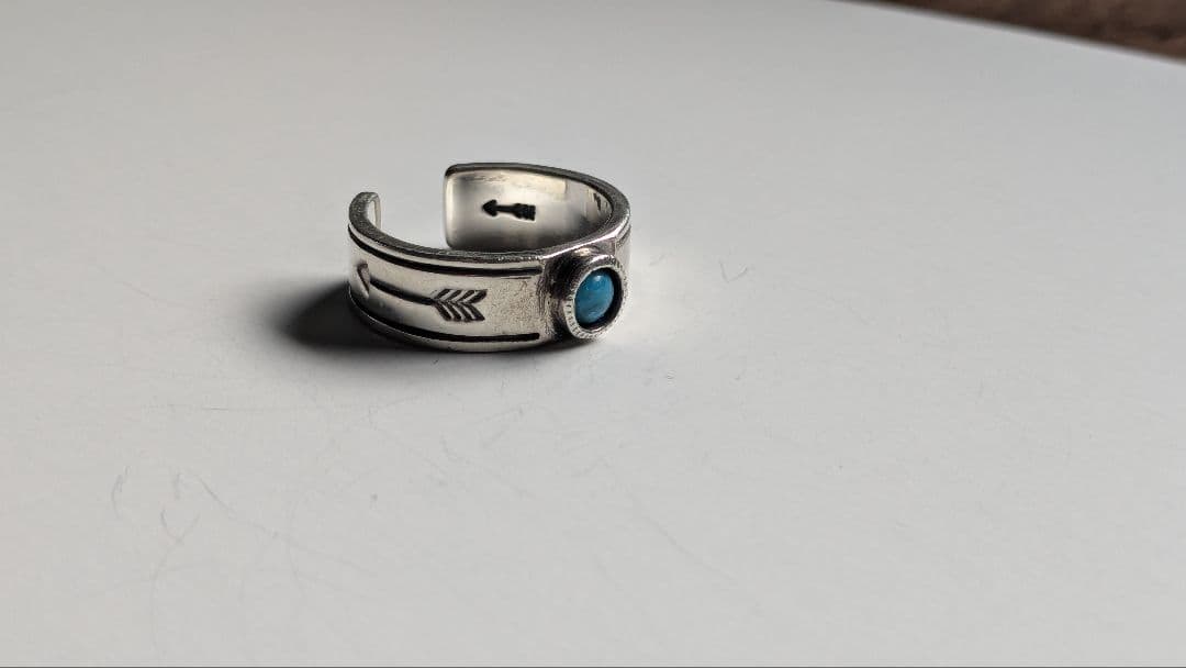 north works ターコイズ シルバーオープンリング 25号