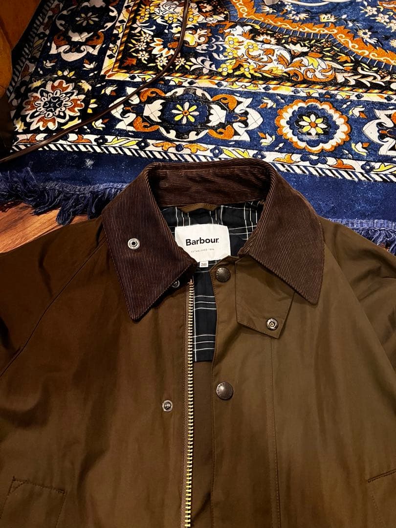 BARBOUR ビームス別注 バブアー ビデイル ノンワックス オリーブ