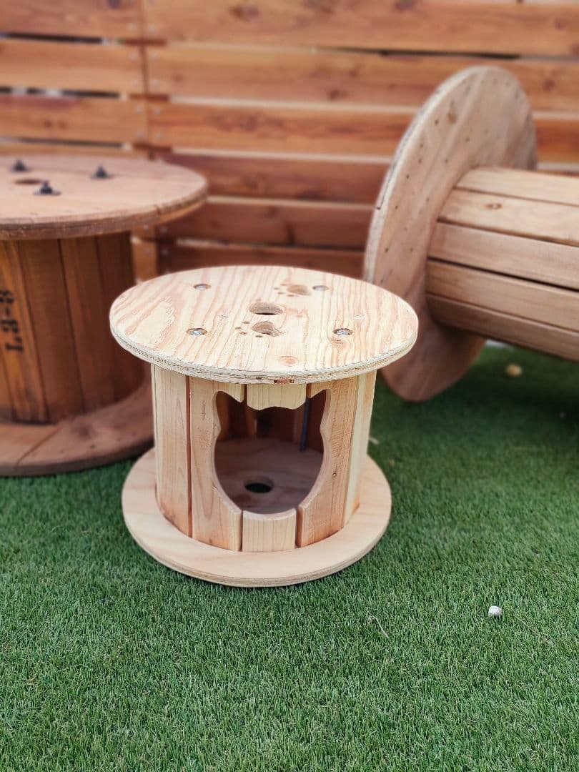 猫ちゃんの秘密基地　ケーブルドラム　　猫ハウス