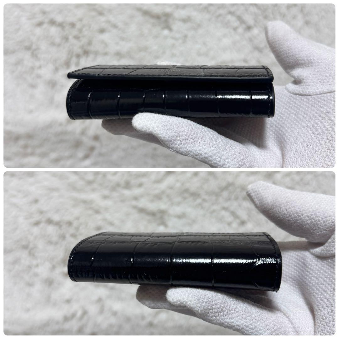 【極美品】CELINE キーケース クロコダイル型押し カーフスキン