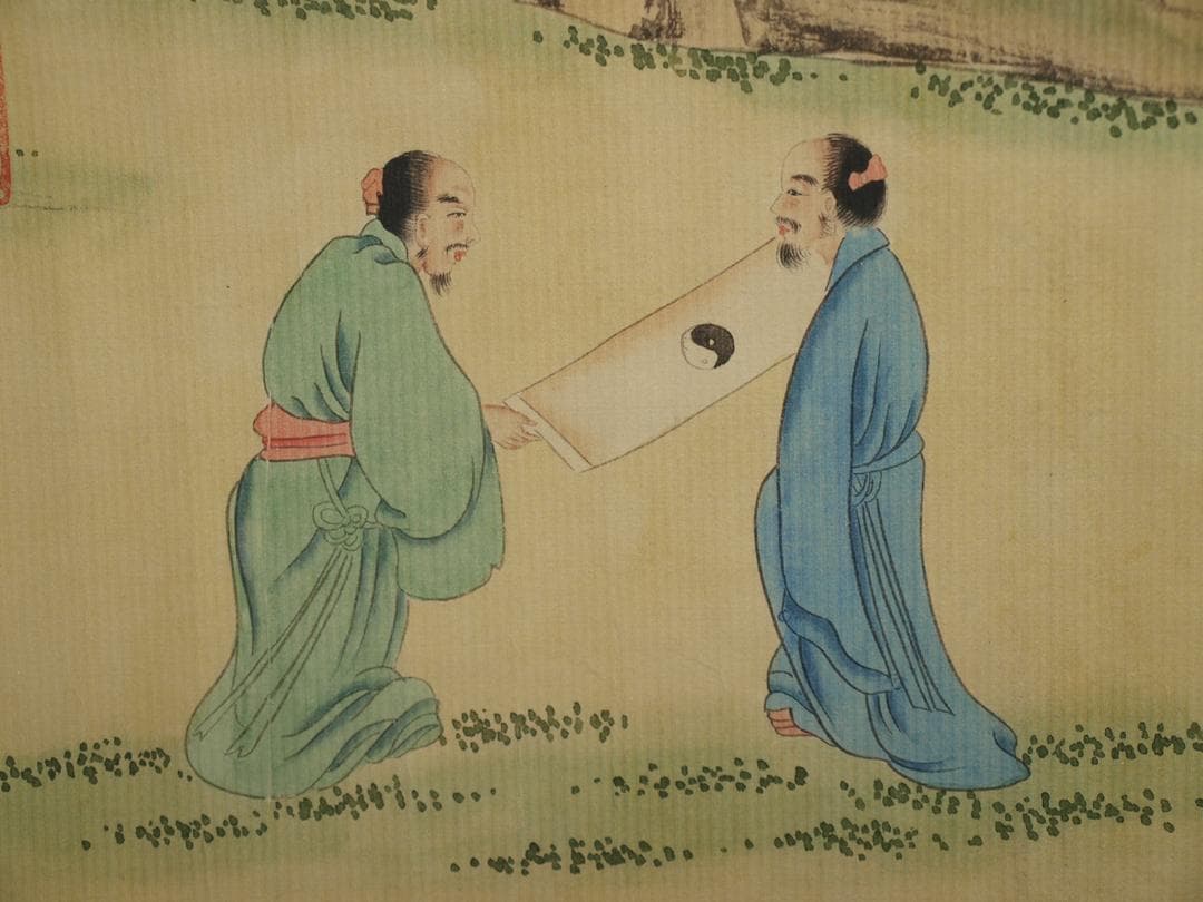 中国明時代の掛軸　激安骨董品　肉筆保証　博物館 古美術 BD459A11-6