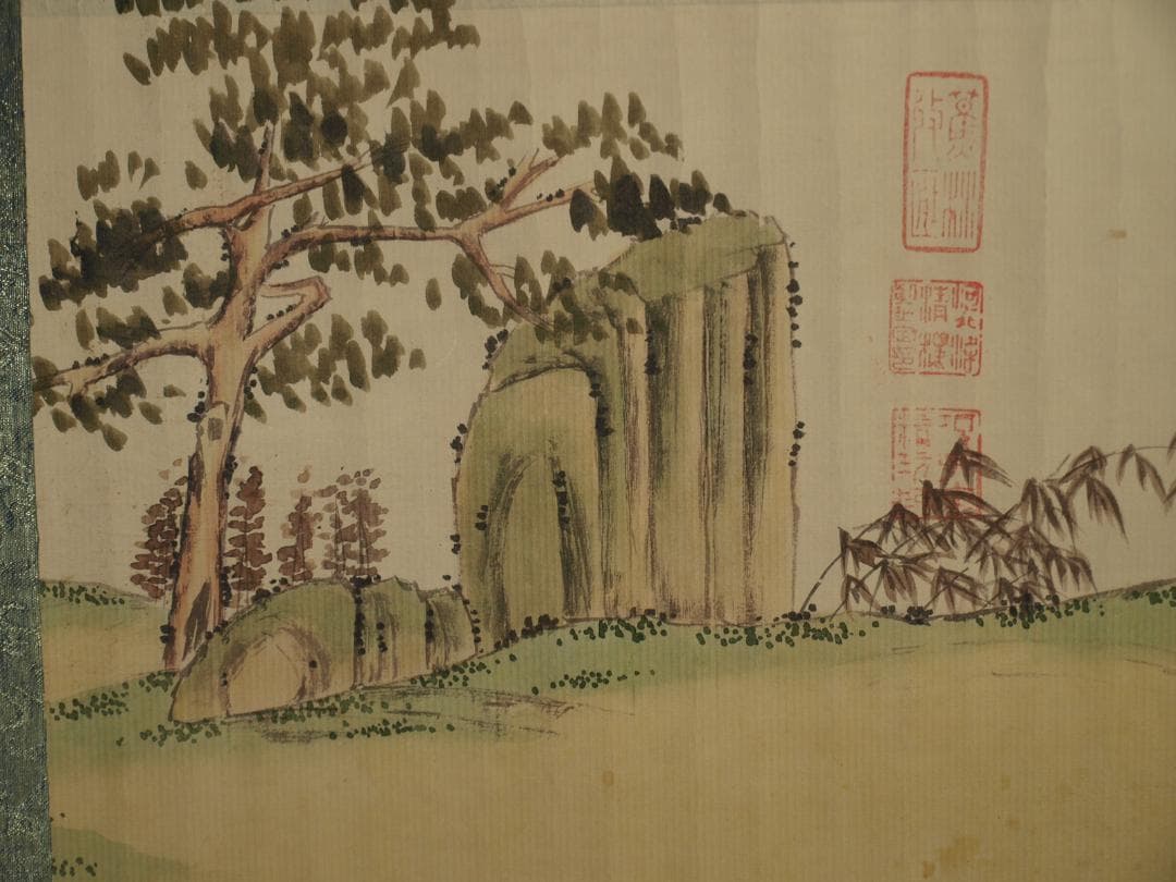 中国明時代の掛軸　激安骨董品　肉筆保証　博物館 古美術 BD459A11-6