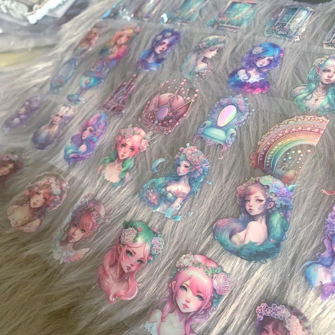 数量僅か▶︎neneさまフローラルプリンセス箔押しPETロールシール切り売り♡