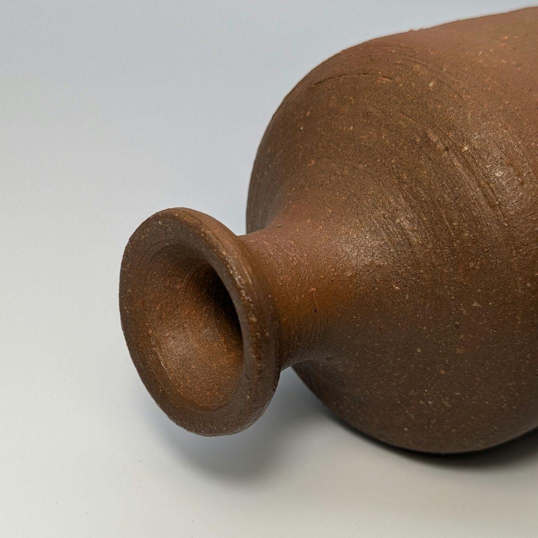 人間国宝 伊勢崎淳 備前焼 徳利花入 合箱 一輪挿し花瓶 花器 フラワーベース