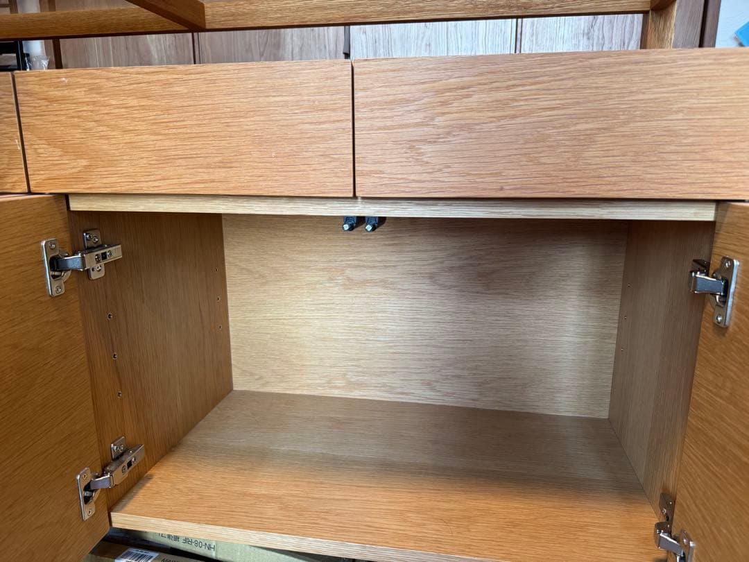 ガラストップリビングボード オーク/ 140ｃｍ / サイドボード