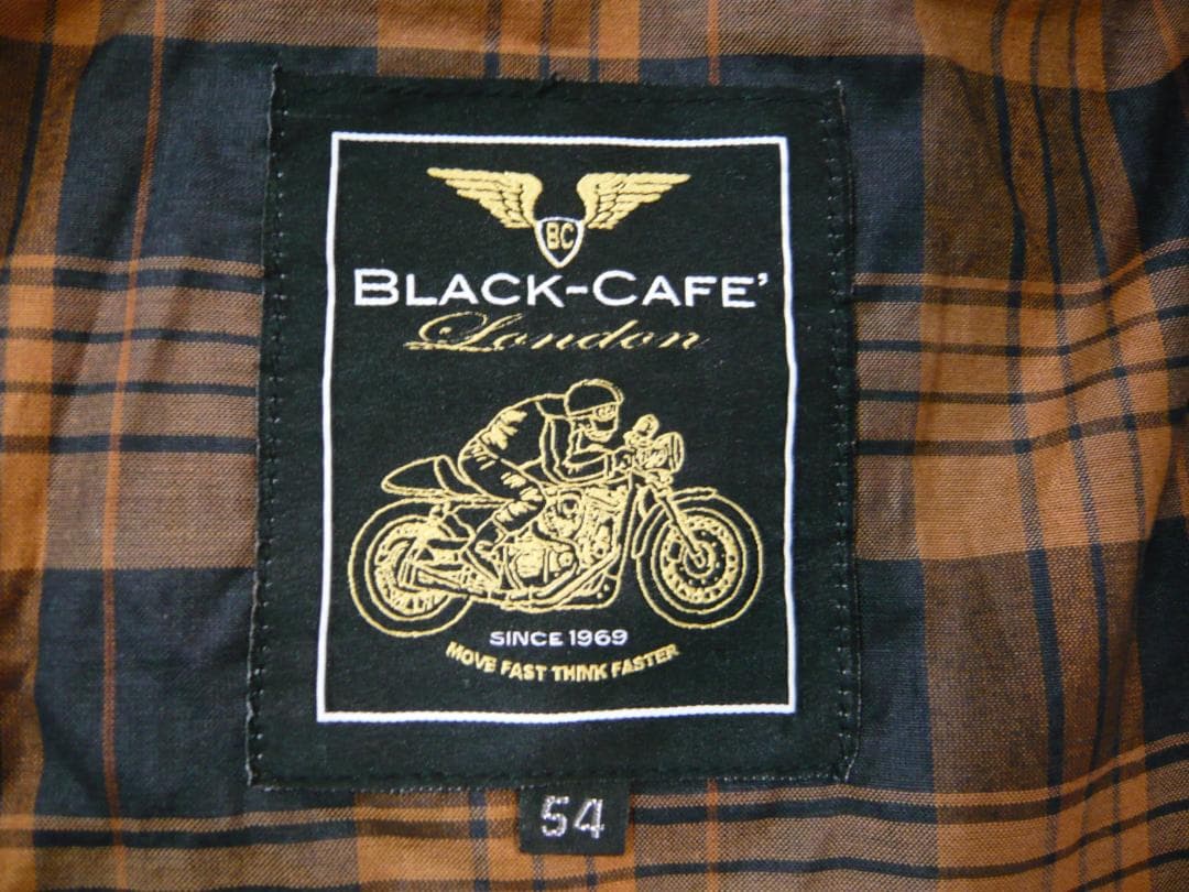 BLACK CAFE LONDON XL 3Lレザー ライダース ジャケット