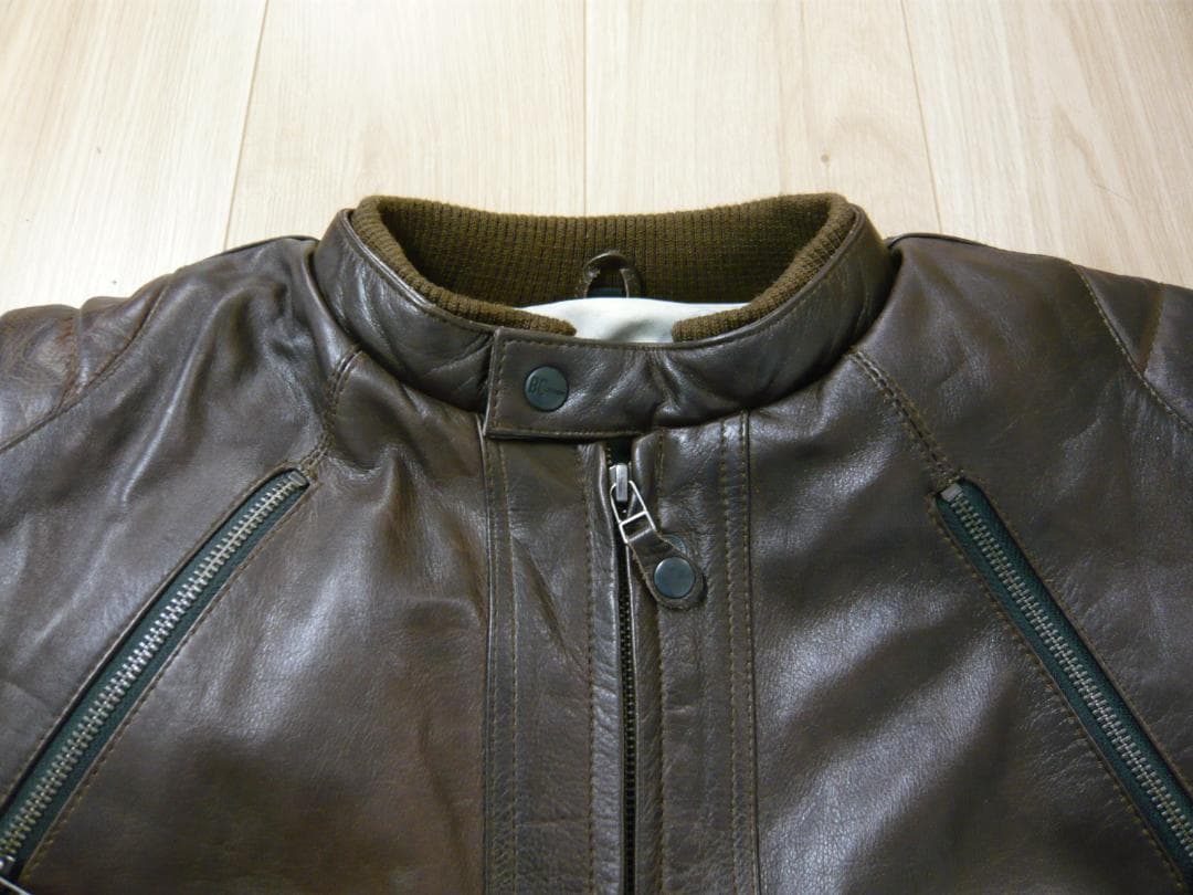 BLACK CAFE LONDON XL 3Lレザー ライダース ジャケット