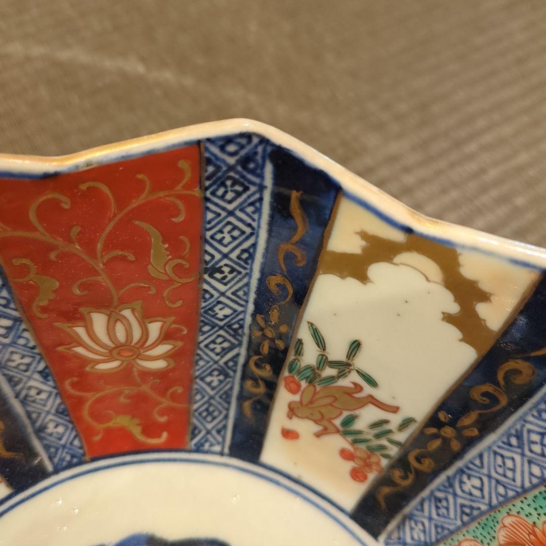 古伊万里焼 色絵 金彩 鉢 盛鉢 十角