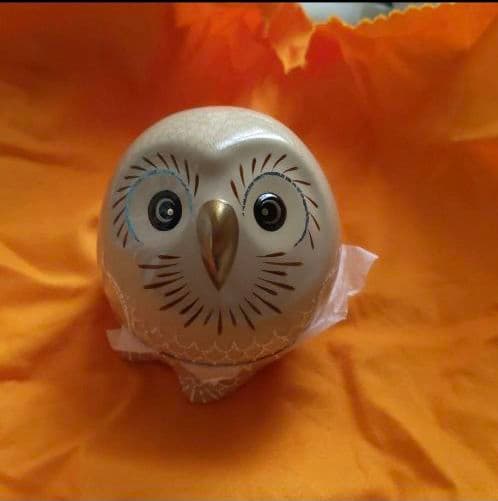 石川県　輪島塗　ふくろう　香合