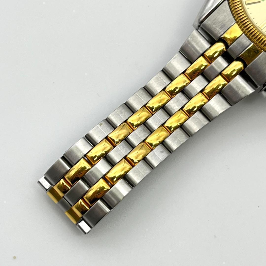 良品 オリエント スリースター 21石 腕時計 自動巻き デイデイト ゴールド