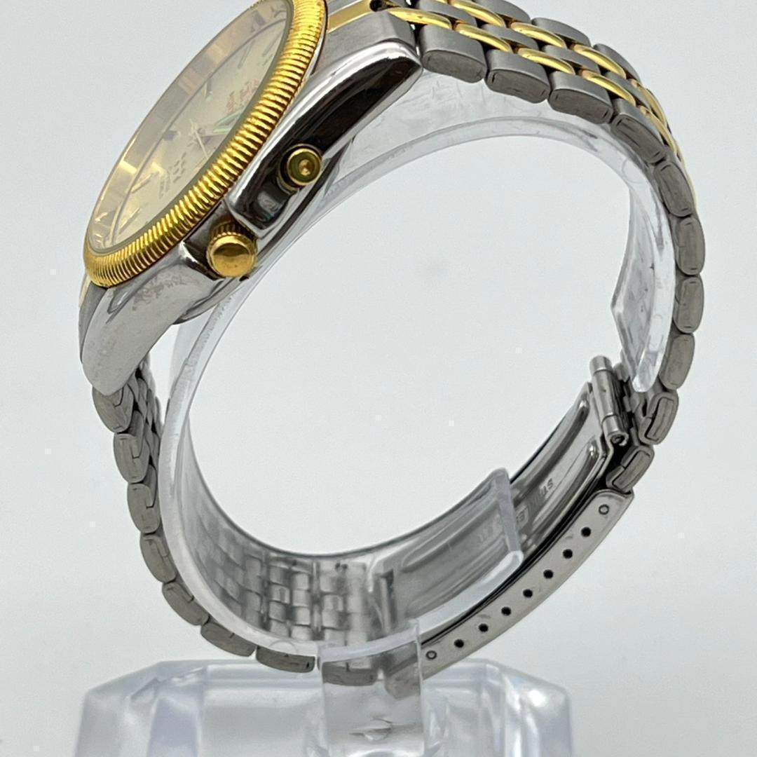 良品 オリエント スリースター 21石 腕時計 自動巻き デイデイト ゴールド