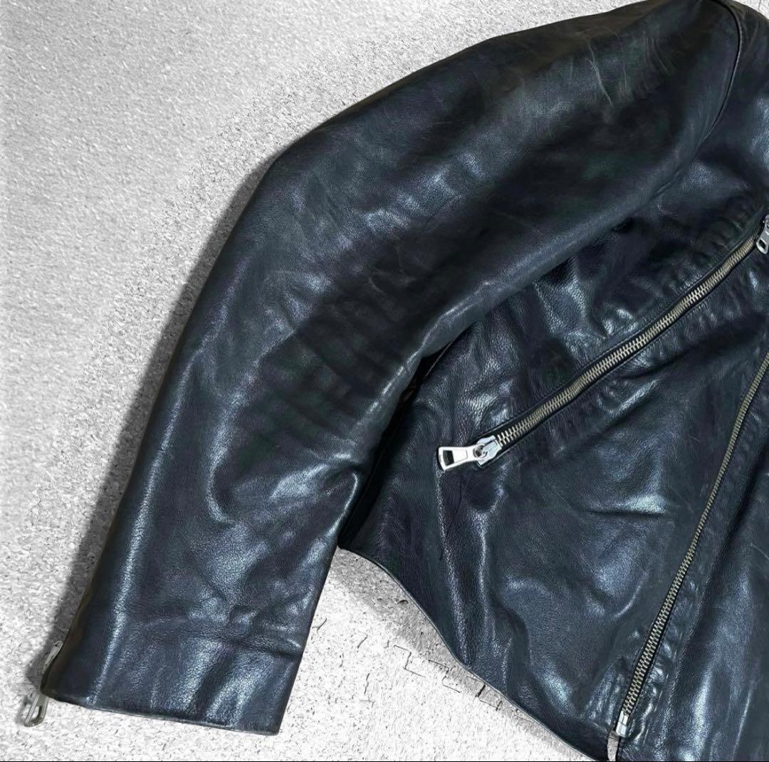 05ss/マルタンマルジェラ/ハの字ライダース/レザージャケット/52/黒