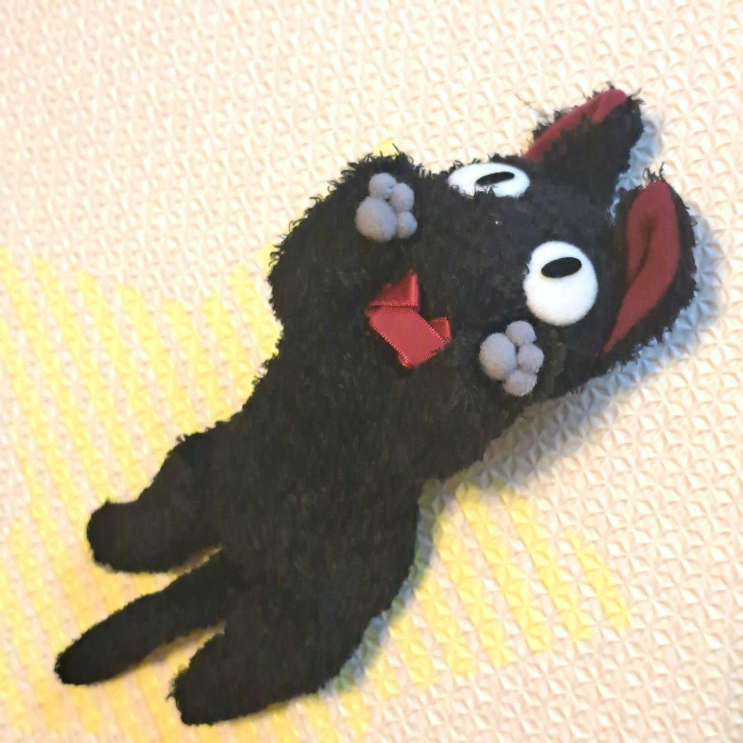 魔女の宅急便　ジジ　ぬいぐるみ リボン付き　黒猫　キャラクター　スタジオジブリ