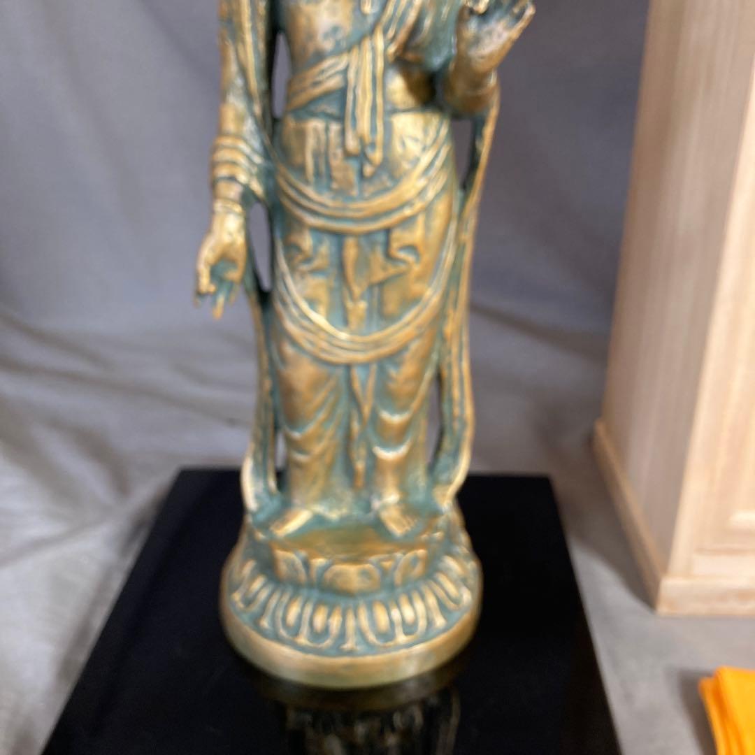 【北村西望】文化勲章受章　日本芸術院会員　北村西望作　青銅　聖観世音　菩薩像