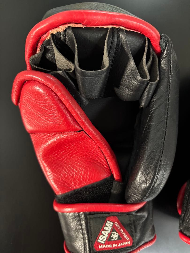ISAMI パウンドグローブ S 黒/赤