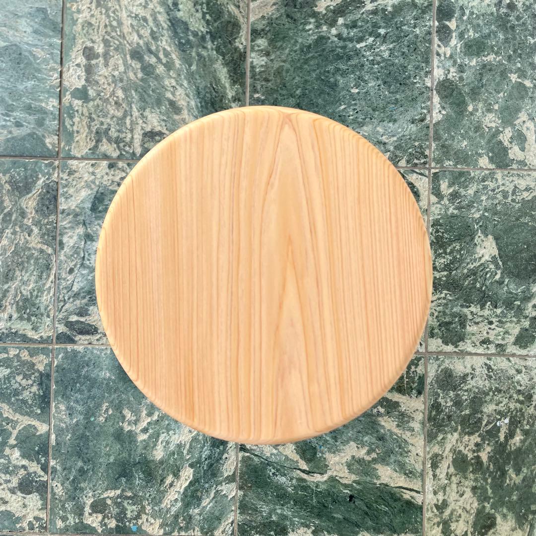 TORA　国産ひのき　丸椅子　木製スツール