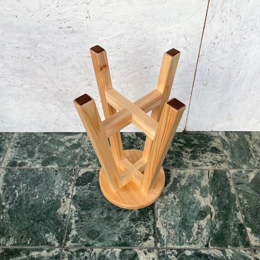 TORA　国産ひのき　丸椅子　木製スツール